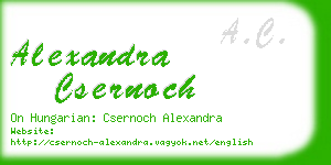 alexandra csernoch business card